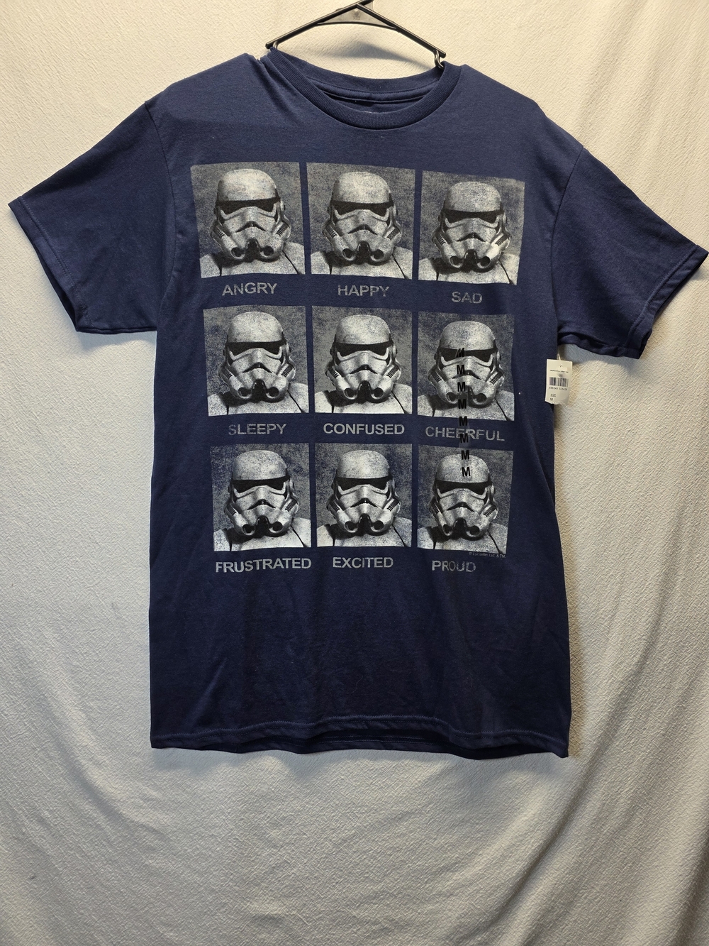 Star Wars Stormtrooper Emotions Graphic Tee - Navy Size Medium